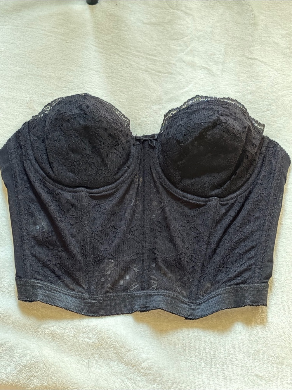 Vintage Black Lace Bustier Corset Top